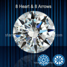 8 Hearts & 8 Arrows Cubic Zirconia White Zirconia Stone